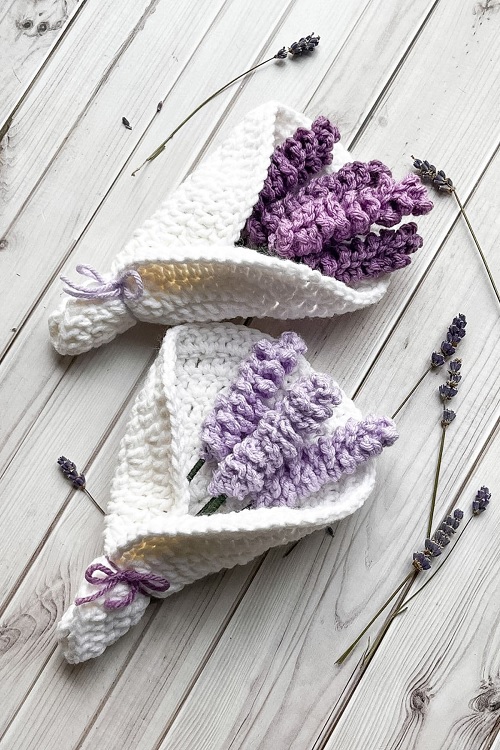 Crochet lavender flower hanging patterns 10