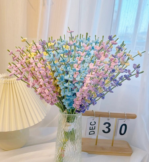 Crochet lavender flower