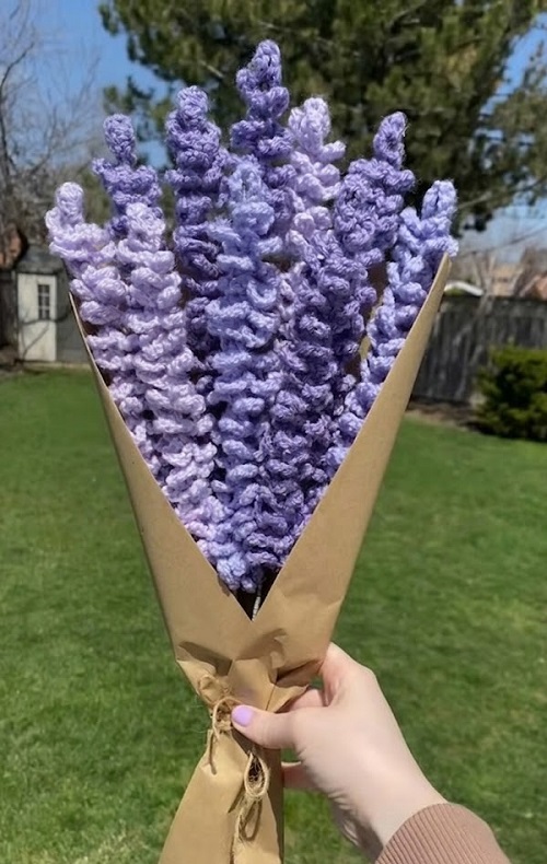 Crochet lavender flower hanging patterns 9