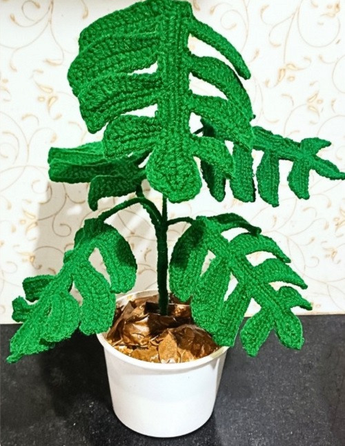 Crochet Monstera Plant