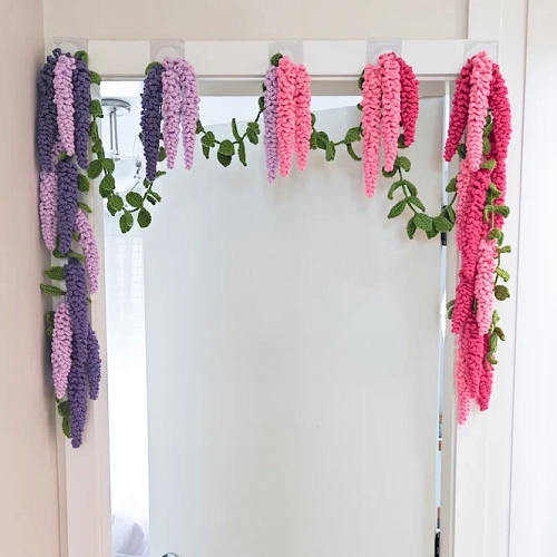 crochet wisteria door garland