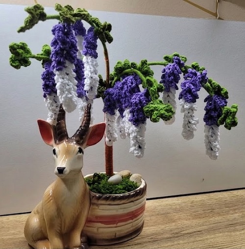 crochet wisteria tree
