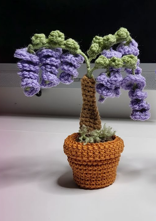 crochet wisteria plant