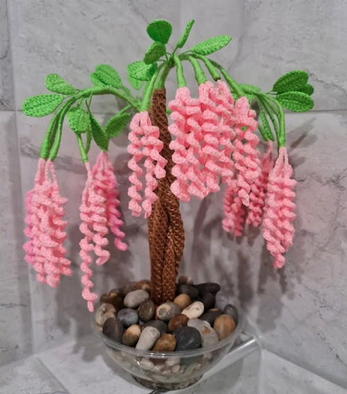 crochet wisteria plant