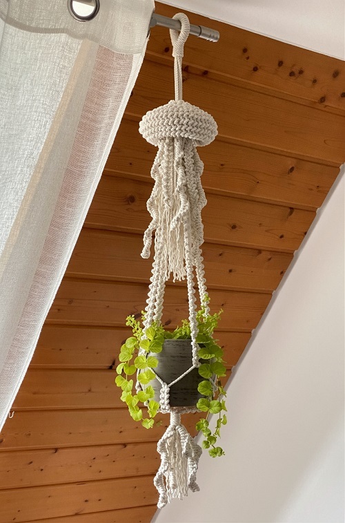 macrame jellyfish plant hanger