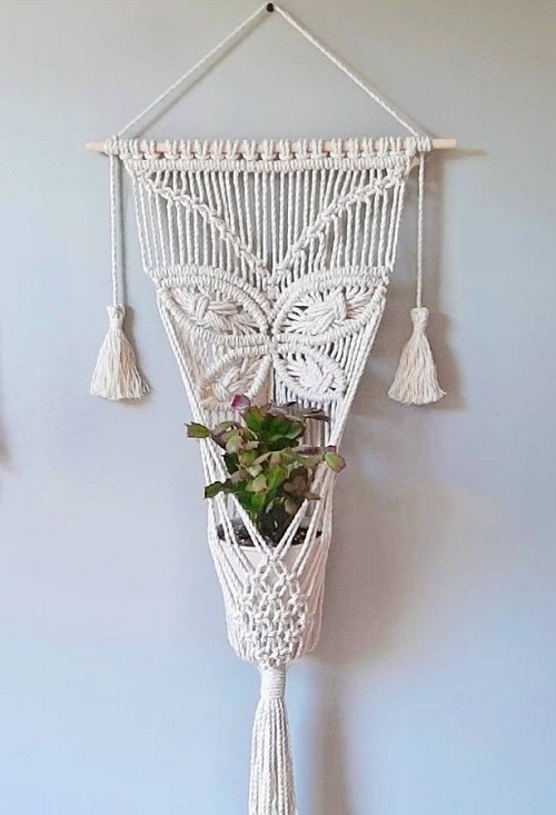 butterfly macrame plant hanger