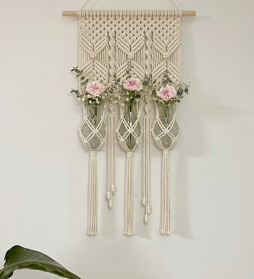 macrame plant hanger wall hanging