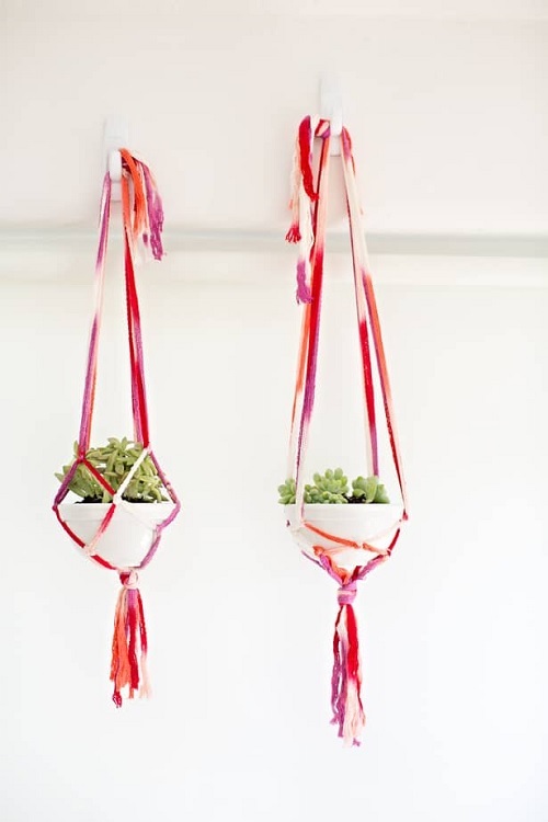 macrame plant hanger single strand
