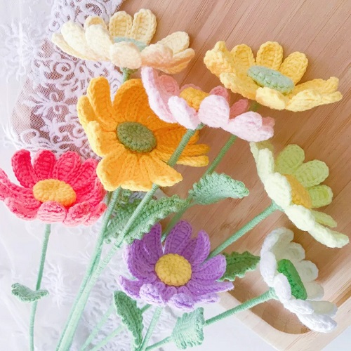 Different crochet Daisy Colors