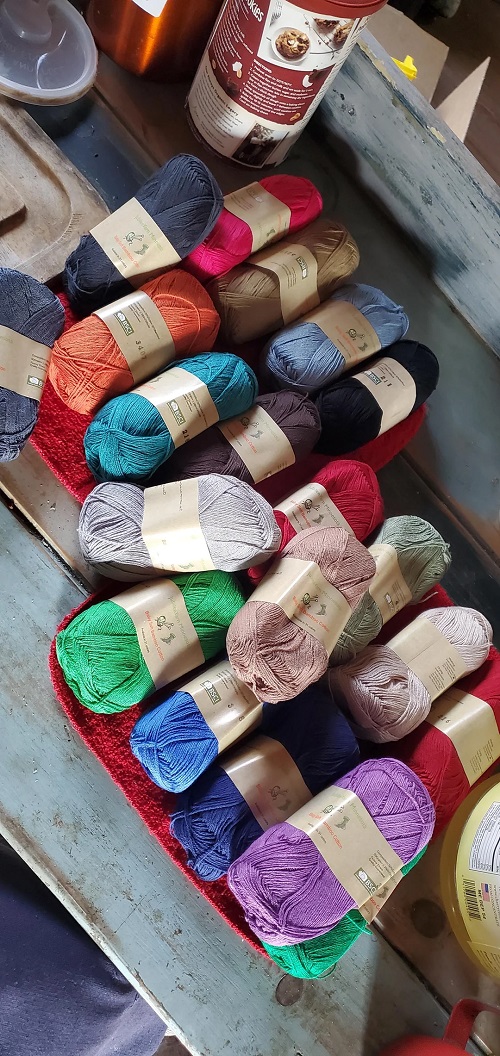 colorful yarn