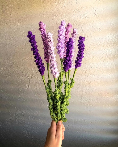 crochet lavender plant