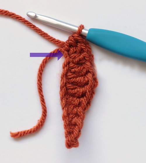 crochet leaf