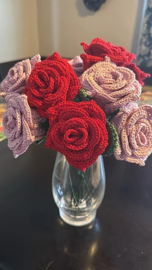 crochet rose pattern
