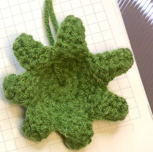 crochet rose Sepal