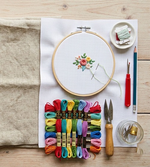 Embroidery art materials