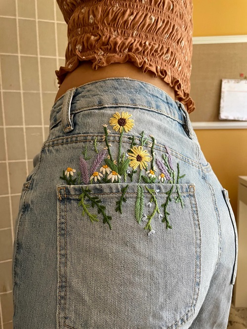 embroidery denim art