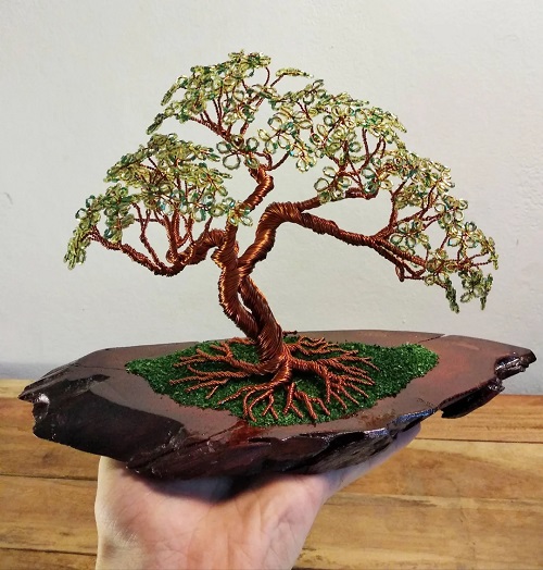 beaded wire tree