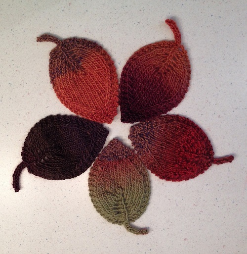 knitting leaf