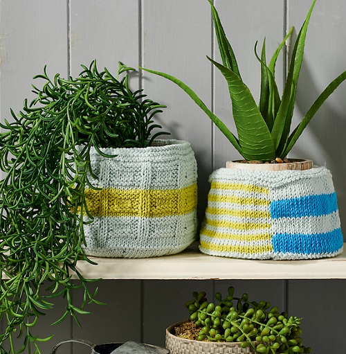 How to Make a Knitted Plant Pot Cover