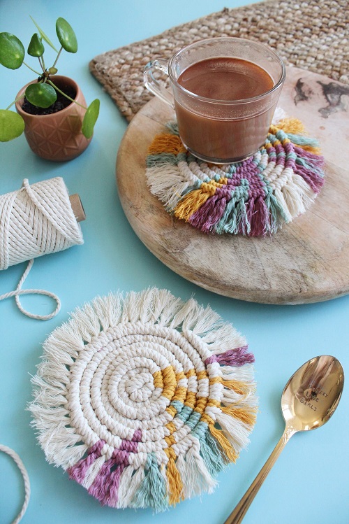 macrame coaster