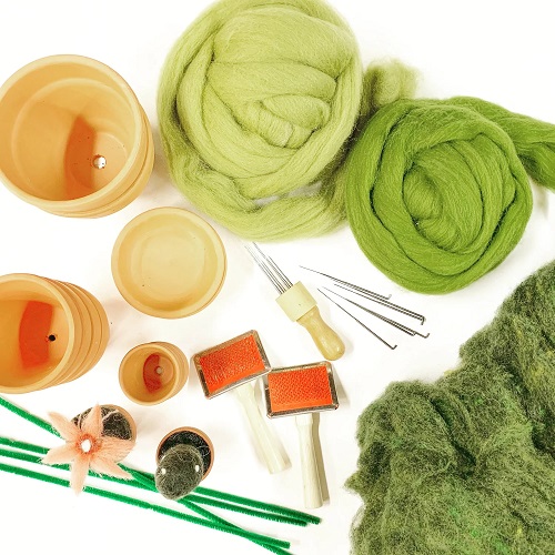 Needle-Felted Plant material