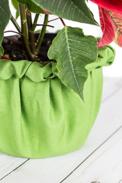 No Sew Plant Pot Cover Tutorial 1