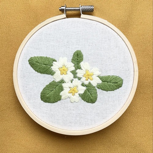 Primrose Embroidery Pattern Tutorial