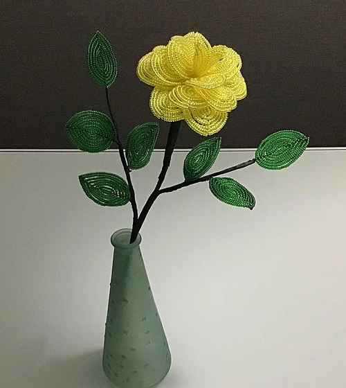 Beaded Rose Flower 2