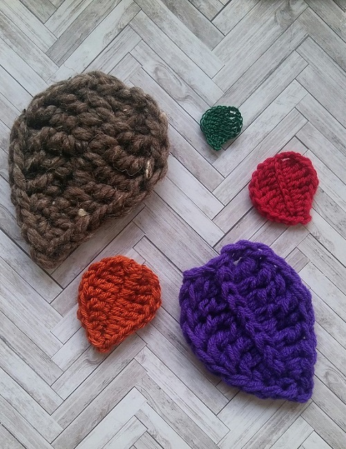 crochet leaves
