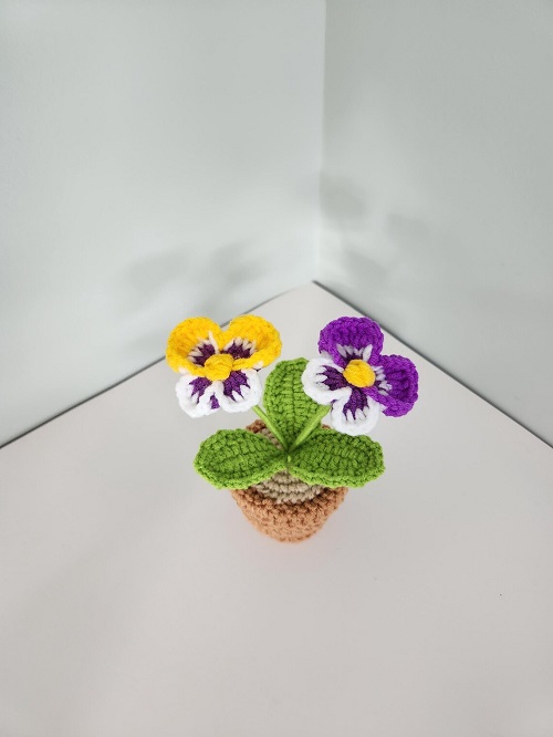 Crochet Pansy Flower 