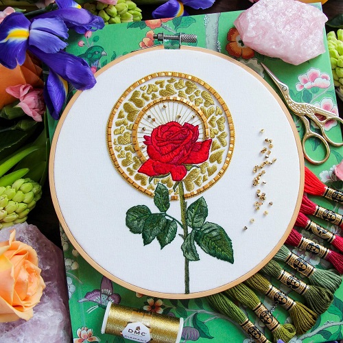 Embroidery Rose tutorial 