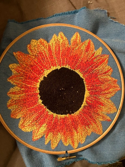 Easy Sunflower Embroidery Tutorial