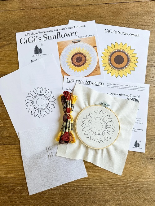Easy Sunflower Embroidery Tutorial 2