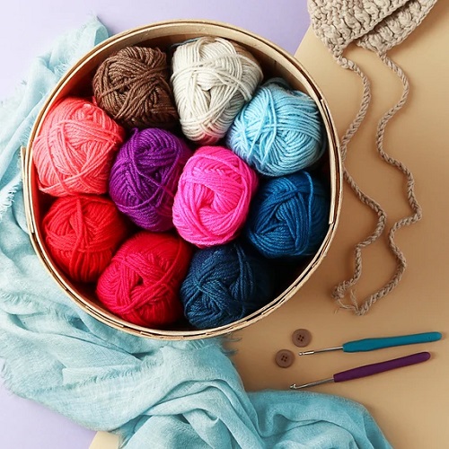 yarn with crochet hook